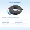 Buacoz SC to ST Outdoor Armored Fiber Optic Internet Cable,100Meter/328ft Single Mode Simplex 9/125m FTTH Jumper Optical Patch Cord, 1 Steel Wire+2 FRP Strength Member LSZH Black view 3