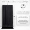 10ftx12ft Wrinkle Free Black Backdrop Curtain, 2 Panels 12FT Height Black Drapes for Wedding, Silky Polyester Photo Back Drop Cloth Draping for Birthday Party Photography Background view 4