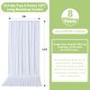 10ftx12ft Wrinkle Free White Backdrop Curtain, 8 Panels 12FT Height White Wedding Backdrop Drapes, Silky Polyester Back Drop Cloth for Birthday Photography Background Party Backdrop Draping view 2