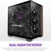 FOIFKIN M9 PC Case -Wood Walnut Front Pane, Pre-Installed 7 NoLED Fan, ATX Mid-Tower Gaming PC Case, 270 Panoramic Glass, Type-C, Black, FOIFKIN (Black, 7 NoLED Fans) view 2