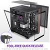 FOIFKIN M9 PC Case -Wood Walnut Front Pane, Pre-Installed 7 NoLED Fan, ATX Mid-Tower Gaming PC Case, 270 Panoramic Glass, Type-C, Black, FOIFKIN (Black, 7 NoLED Fans) view 3
