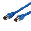 SATMAXIMUM 0.5ft Cat8 SFTP Ethernet Patch Cable 26AWG, Pure Copper, Shielded, High-Speed 40Gbps Data Transfer, 2000MHz Bandwidth, for Servers, Gaming, and Networking Blue view 2