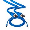 SATMAXIMUM 0.5ft Cat8 SFTP Ethernet Patch Cable 26AWG, Pure Copper, Shielded, High-Speed 40Gbps Data Transfer, 2000MHz Bandwidth, for Servers, Gaming, and Networking Blue view 4
