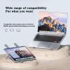 Aluminium Alloy Laptop Stand, Dual Fan Cooling, 6.8~14.8 cm Height Adjustable, Folding Storage, Support up to 21' Laptop view 3