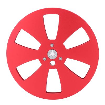 1/4 7 Inch Empty Tape Reel, 7inch Open Reel Sound Tape Empty Reel Universal 6 Holes Empty Take Up Reel to Reel Small Hub for Studer (Red)