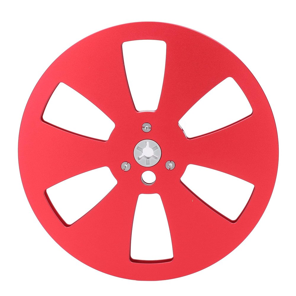 1/4 7 Inch Empty Tape Reel, 7inch Open Reel Sound Tape Empty Reel Universal 6 Holes Empty Take Up Reel to Reel Small Hub for Studer (Red)