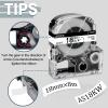 GREENCYCLE 2PK Compatible for LW LK-5WBN LC 5WBN9 SS18KW 18mm 3/4" Black on White Label Tape for LabelWorks LW-500 LW-600P LW-700 LW-900P view 2