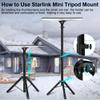 Starlink Gen 3 Tripod Mount, Adjustable Height and Tilt for Better Signal, Satellite Internet Kit Pole Mounting Kit with Starlink Pipe Adapter, Compatible with Starlink Standard & Enterprise Dish view 4