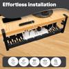 Extendable Under Desk Cable Management Kit, Having 1 Pc Under Desk Tray, 1 Pc Wire Sleeve and All Accessories, No Drill Cable Management view 2