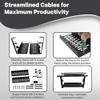 Extendable Under Desk Cable Management Kit, Having 1 Pc Under Desk Tray, 1 Pc Wire Sleeve and All Accessories, No Drill Cable Management view 3