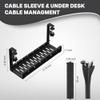 Extendable Under Desk Cable Management Kit, Having 1 Pc Under Desk Tray, 1 Pc Wire Sleeve and All Accessories, No Drill Cable Management view 4