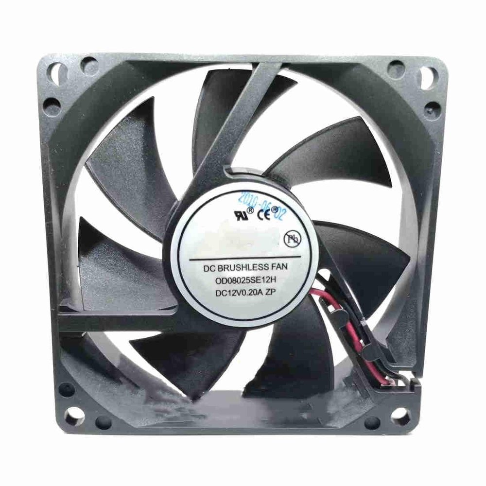 0D08025SE12H 80X80X25MM 12V 0.2A 2-Wire Cooling Fan