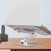 aiqiua Laptop Stand, Adjustable Multi-Angle Stand, Aluminum Alloy Ergonomic Portable Computer Notebook Stand with 10 to 15.6 Inches Notebook Computer(Black) view 3
