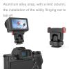 Action Camera Gimbal Adapter Mount Compatible for DJI Osmo Action 5 Pro/4/3 Magnetic Quick Release Tripod Mount, 1/4"-20 and Cold Shoe Mount Adapter for Tripod Selfie Stick PTZ DSLR Camera view 4