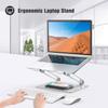 aiqiua Laptop Stand, Adjustable Laptop Stand, Ergonomic Laptop Riser Holde, Foldable Aluminum Alloy Computer Stand with 10 to 15.6 Inches Notebook Computer(Silver) view 3