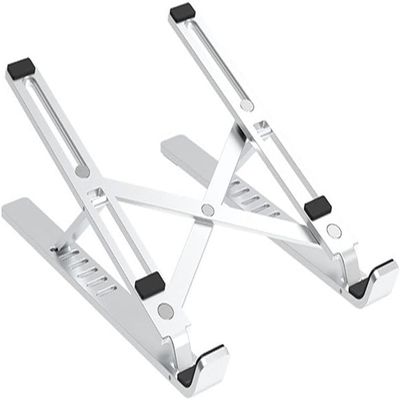 aiqiua Laptop Stand for Desk, Aluminum Alloy Computer Stand Holder, Ergonomic Adjustable Notebook Stand with 10 to 15.6 Inches Notebook Computer