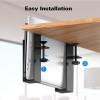 Desk Side Laptop Holder - Desk Side Storage, Adjustable Deskside Laptop Storage, Hangable Desk Laptop Storage | Desk Side Hangable Laptop Organizer, No Drill Side Desk Organizer for Office and Home view 2