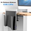 Desk Side Laptop Holder - Desk Side Storage, Adjustable Deskside Laptop Storage, Hangable Desk Laptop Storage | Desk Side Hangable Laptop Organizer, No Drill Side Desk Organizer for Office and Home view 3