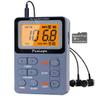 Paeiope Portable Radio AM FM, Rechargeable Pocket Walkman with Best Reception Digital Tuning, MP3, Stereo Earphone, Large LCD Screen, TF Card Socket, Transistor Radio for Jogging/Gym/Camping(Blue) view 1