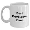 Developer Delight White Coffee Mug - Best Developer Ever Birthday Unique Gift view 1