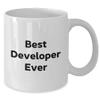 Developer Delight White Coffee Mug - Best Developer Ever Birthday Unique Gift view 2