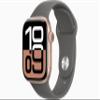 Apple Watch Series 10 [GPS, 46mm] - Rose Gold Aluminum Case with Stone Gray Sport Band, S/M (Renewed) view 1