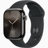 Apple Watch Series 10 [GPS + Cellular, 46mm] - Slate Titanium Case with Black Sport Band, S/M (Renewed) view 1