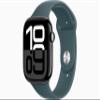 Apple Watch Series 10 [GPS, 42mm] - Jet Black Aluminum Case with Lake Green Sport Band, M/L (Renewed) view 1