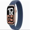 Apple Watch Series 10 [GPS + Cellular, 42mm] - Rose Gold Aluminum Case with Denim Sport Band, M/L (Renewed) view 1