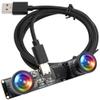 120fps Global Shutter USB Camera Module - Dual Lens 3D Stereo Synchronization Webcam for Computer - High Speed 1200P 60fps Binocular PC M12 UVC USB2.0 VR Wide Angle 100 Industrial view 1