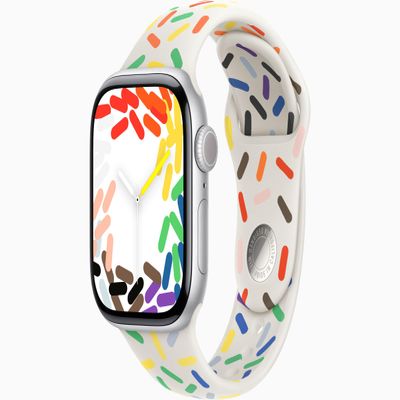 Apple Watch Series 10 [GPS, 46mm] - Silver Aluminum Case with Pride Edition Sport Band, M/L (Renewed)