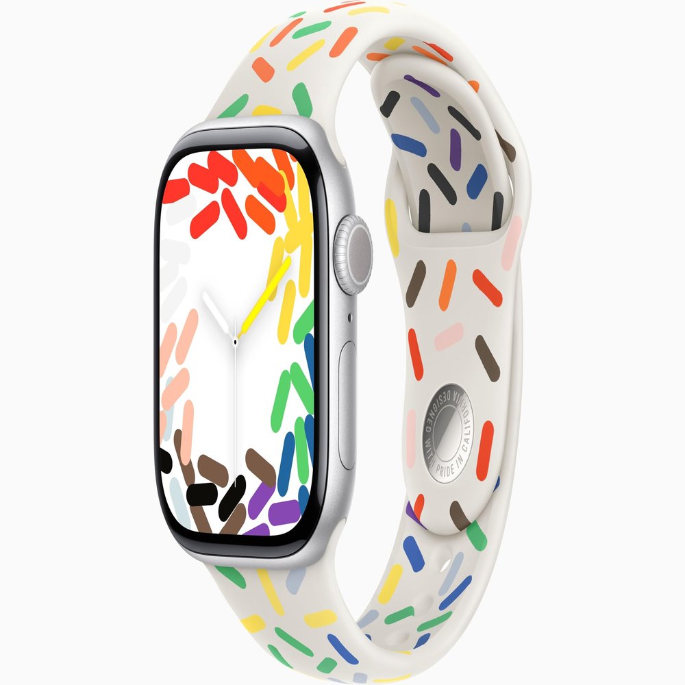 Apple Watch Series 10 [GPS, 46mm] - Silver Aluminum Case with Pride Edition Sport Band, M/L (Renewed)