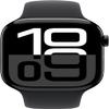 Apple Watch Series 10 [GPS + Cellular, 42mm] - Jet Black Aluminum Case with Black Sport Band, S/M (Renewed) view 2