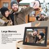 10.1 Inch Digital Picture Frame, 1280x800 HD Touch Screen Photo Frame Electronic, Built in 16GB Memory, Auto Rotate Portrait and Landscape, Instant Sharing via Vphoto App view 3