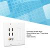 6 Port Multimedia Wall Plate, Detachable Jack Wall Plate, 4 HD Multimedia Interface 1 Cat6 Coaxial 1 TV F Head, Jack Outlet Mount Faceplate for Home Office view 2