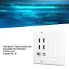 6 Port Multimedia Wall Plate, Detachable Jack Wall Plate, 4 HD Multimedia Interface 1 Cat6 Coaxial 1 TV F Head, Jack Outlet Mount Faceplate for Home Office view 3