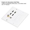 6 Port Multimedia Wall Plate, Detachable Jack Wall Plate, 4 HD Multimedia Interface 1 Cat6 Coaxial 1 TV F Head, Jack Outlet Mount Faceplate for Home Office view 4