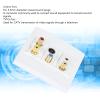 6 Port Multimedia Wall Plate, Detachable Jack Wall Plate, 3.5mm F Type TV9.5, Cable Faceplates, Coaxial Video Audio Socket Outlet Cover Panel for Home Office view 2
