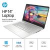 HP 14" HD Laptop for Students&Business, Intel Quad-Core CPU, 16GB RAM, 256GB Storage(128GB eMMC+128GB SD Card), One Year Office 365, WiFi, Webcam, HDMI, USB-A&C, Win 11, USB 3.0 Hub, Silver view 2