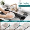 Eormoe Stone Faucet Mat for Kitchen Sink  Diatomite Drying Stone Mat & Sink Protector, Prevents Moisture  Sink Splash Guard Water-Absorbing Stone Tray for Bathroom Counter (Light Grey, 20" x 3.9") view 3