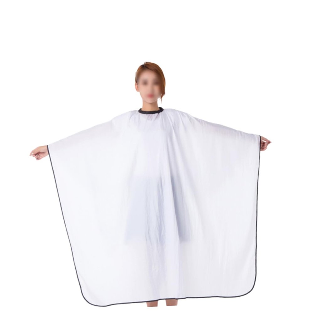OHPHCALL Fashion Hair Dying Cape with Adjustable Sleeves Professional Hair Cutting Gown for Stylists and Home Use Lightweight Durable and Protective White
