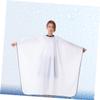 OHPHCALL Fashion Hair Dying Cape with Adjustable Sleeves Professional Hair Cutting Gown for Stylists and Home Use Lightweight Durable and Protective White view 4
