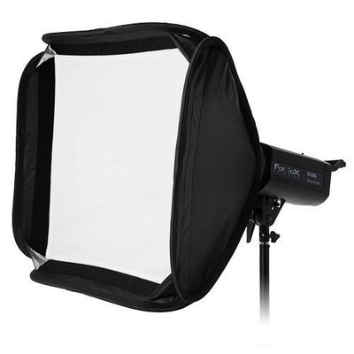 20 x 20 in. Pro Foldable Softbox Plus Grid with Speedotron Speedring for Speedotron Black - Brown Line & Compatible Strobes