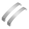 KICHOUSE 2pcs Brushed Aluminum Cabinet Handles Kitchen Drawer Pulls for Cabinets Dressers Center to Center Easy to Install Sleek Design for Home Renovation view 1