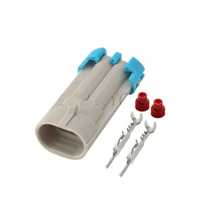 1 Set 2 Pin Way Waterprof Electric Jet Valve p/Lug Automative Male Female Connector 12162343 12052644 DJ7024B-1.5-21(Male Set)