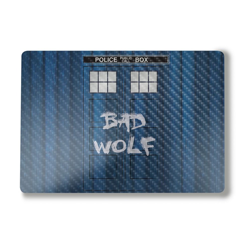 Carbon Fiber Laptop Skin Compatible with Surface Laptop 7 13.8" (2024) - Time Lord Box - Premium 3M Vinyl Protective Wrap Decal Cover - Easy to Apply | Crafted in The USA by MightySkins
