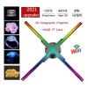 3D Hologram fan,3D Hologram Projector, Hologram Projector Fan Wifi 3d Holographic RGB0805 LED Party Decorations Holograms Fan Advertising Machine Rotating Imagin 56CM for Halloween,Bar,Casino,Party,Ev view 3