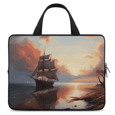 Laptop Case Sleeve 17inch Shockproof Laptop Case Sailboat Landscape Laptop Sleeve Carrying Case