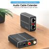 Analog Audio Extender Over Cat 5/6 (PoC) up to 1640Ft, 3.5mm AUX RCA Audio Extender Over Cat5e/Cat 6, Extra Long Range Audio Over Ethernet L/R RCA Analog Transmitter Receiver view 2