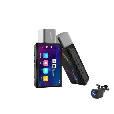 3 Inch Car Mirror Dash Cam Drive Recorder DVR Black Box Dual Len Parking Monitor 1080P Rear Camera Compatible for Android 8.1(Wite 6M Back Camera,32G1)